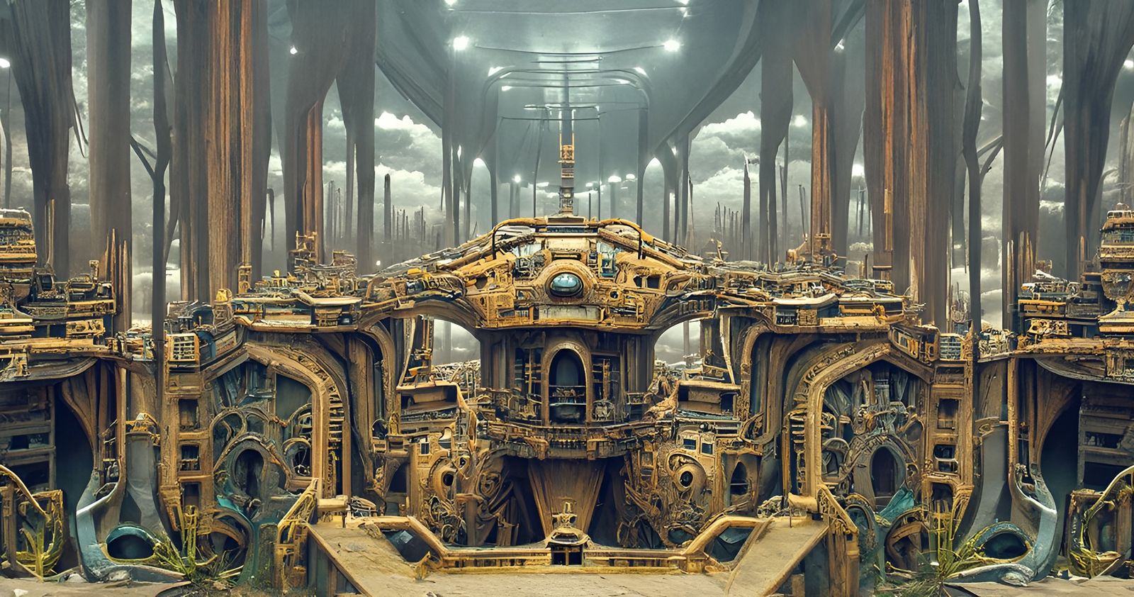 Intricate Sci-Fi Machines in Digital Matte Painting
