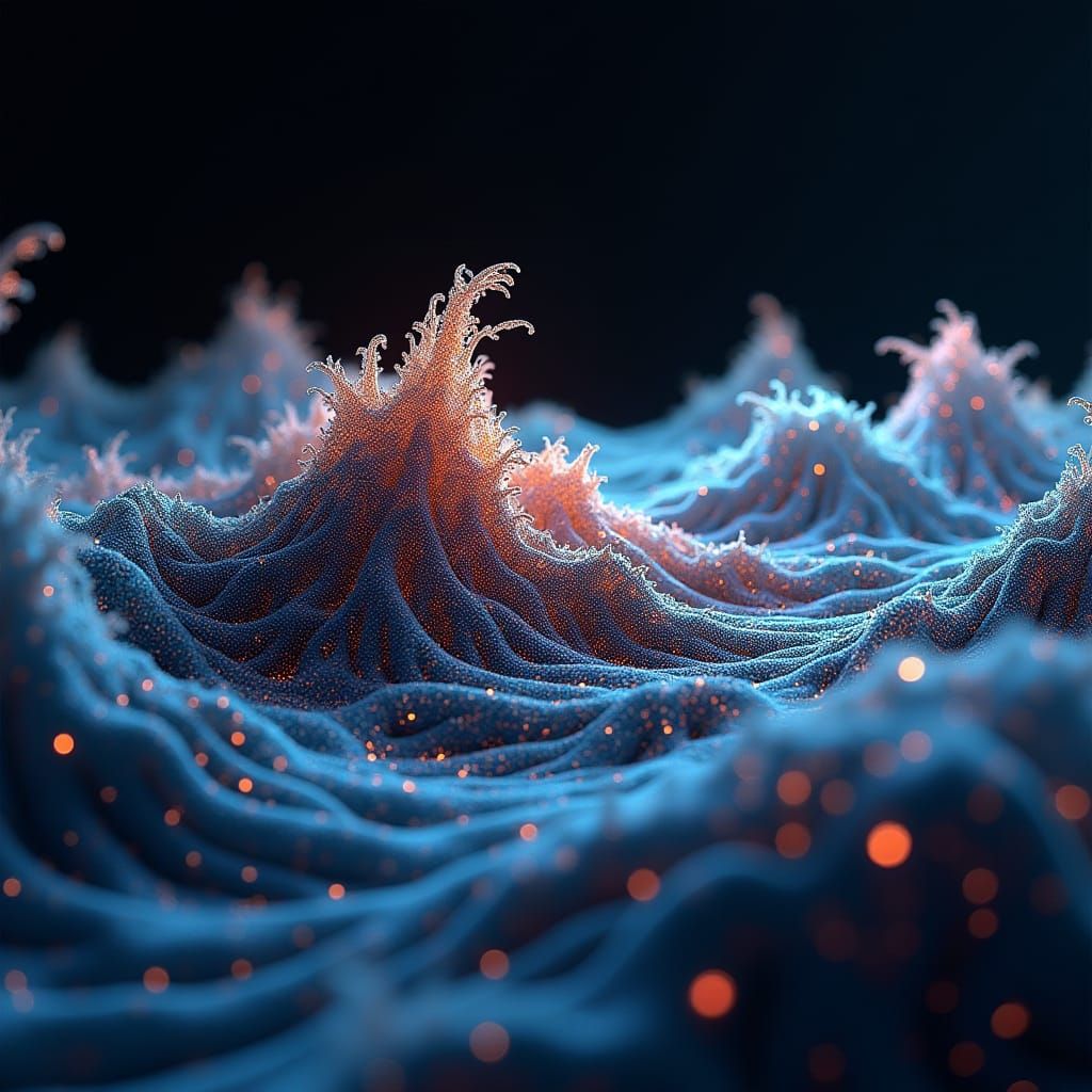 Abstract Sound Waves as Vector Fractal Art