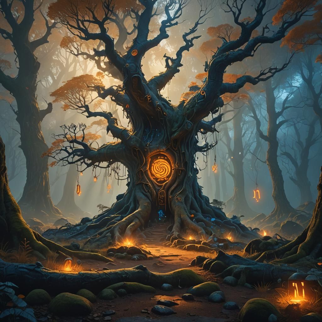 Mystical Forest Concept Art: The Word "Free"