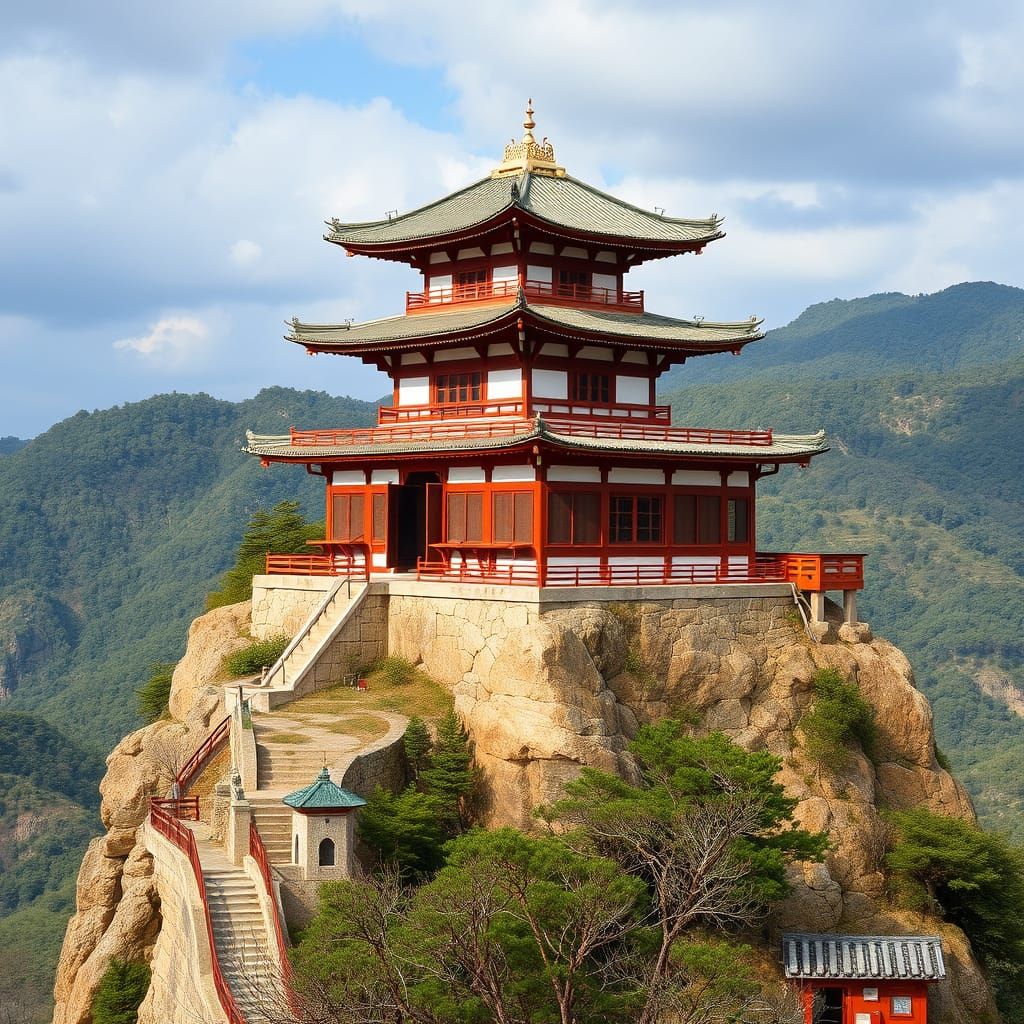 Mountain Cliff Temple: A Japanese Architectural Wonder