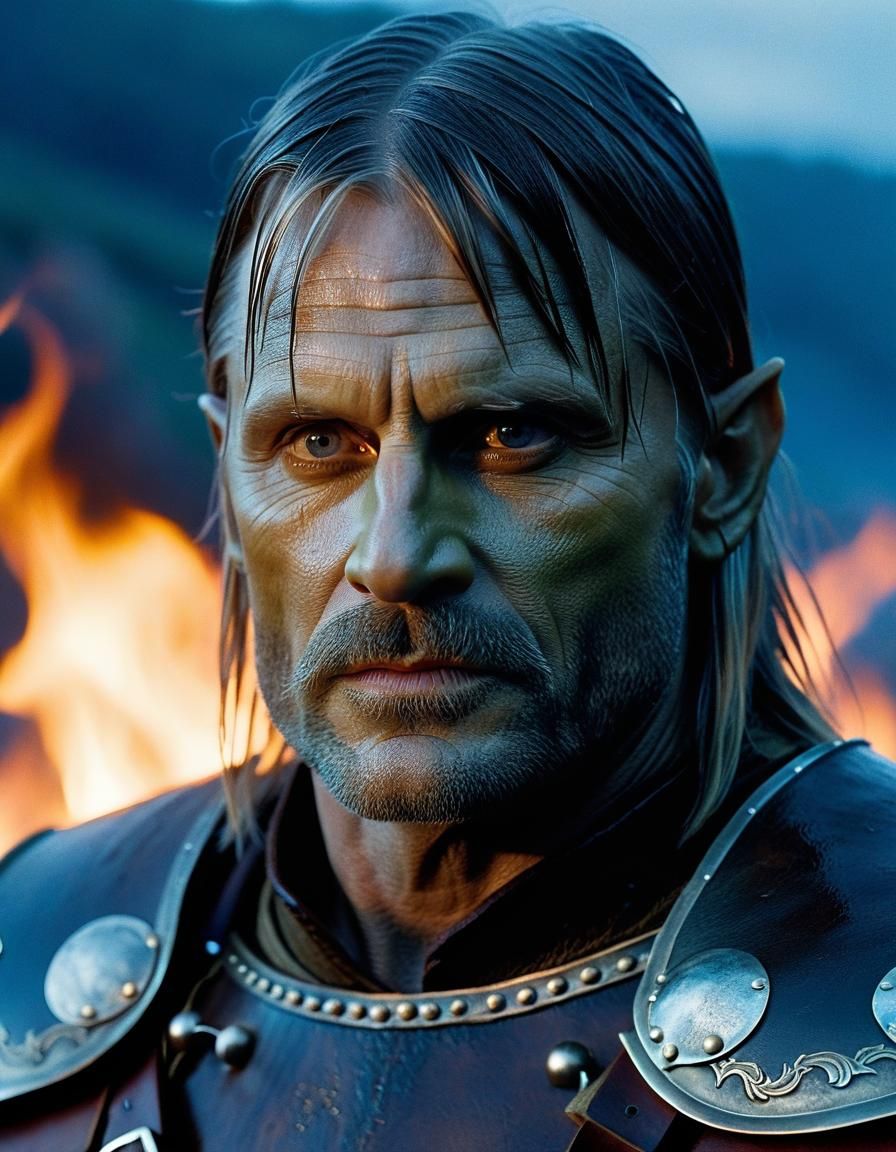 Orc Viggo Mortensen in National Romanticism Style