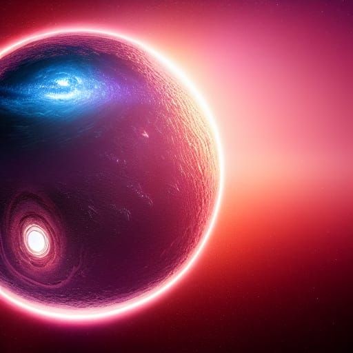 Detailed Matte Painting of a Planet in Space