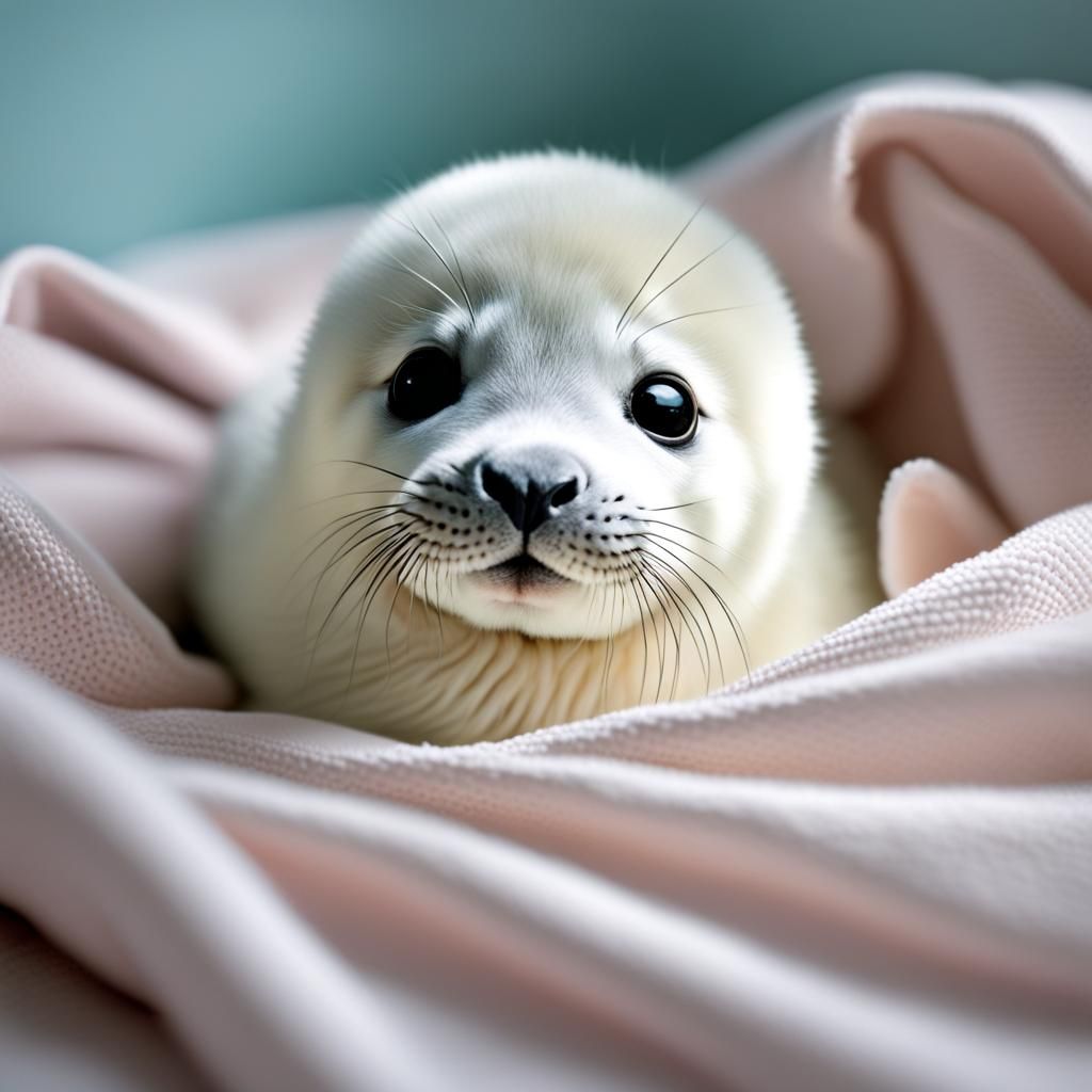 Cute baby seal