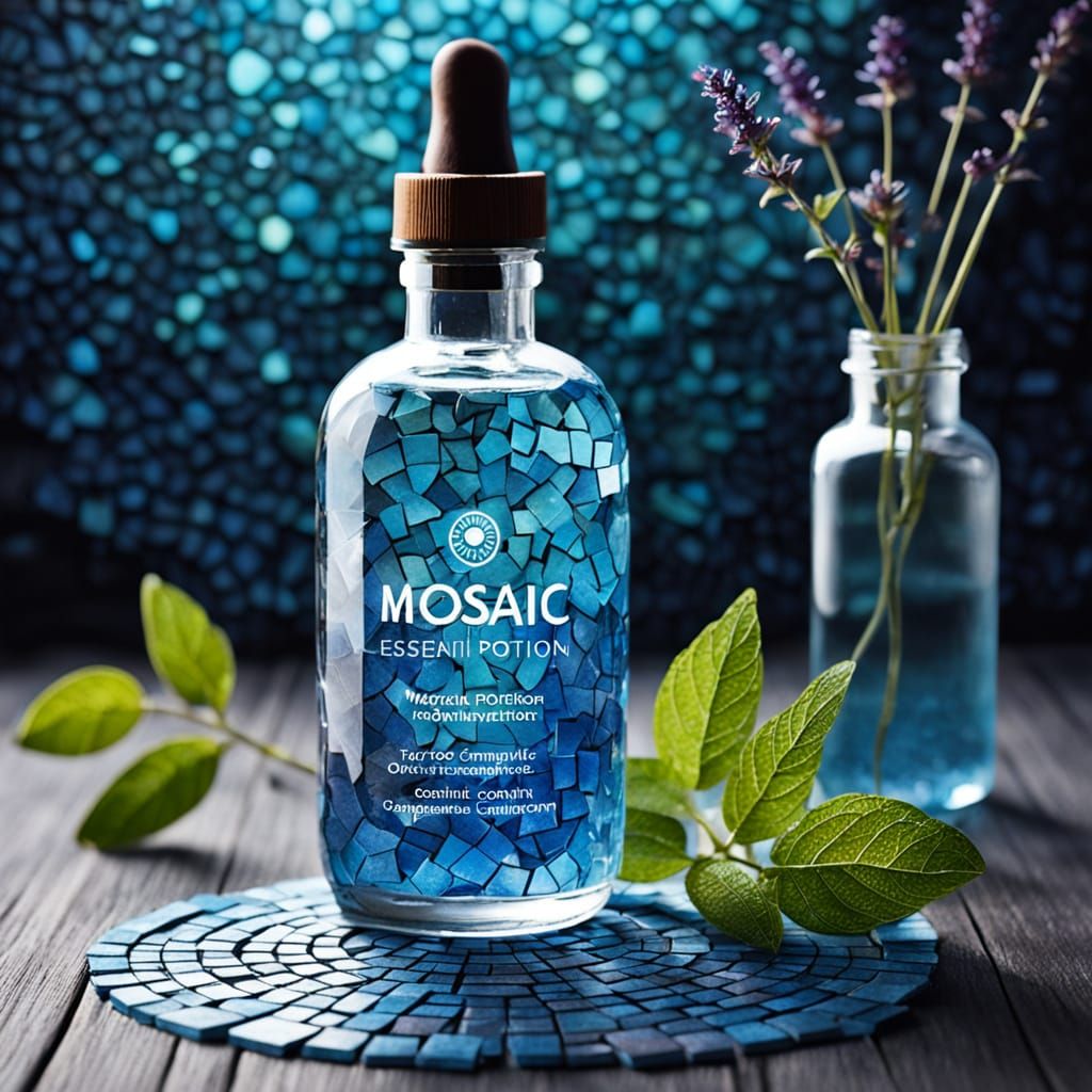 Organic Still Life with Essential Oils in a Perfect Composit...