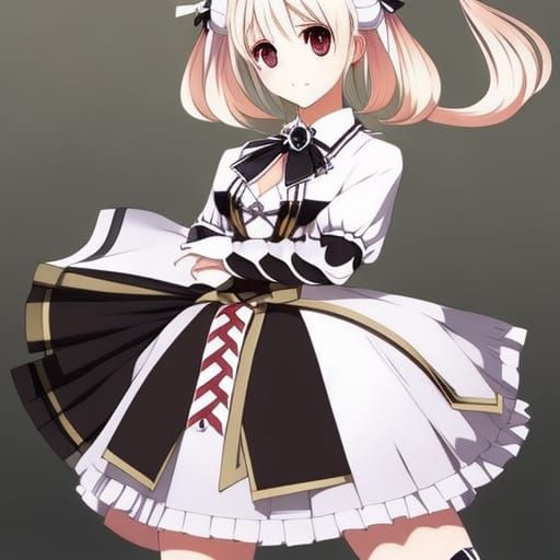 Blonde Maid in Anime Key Visual Style