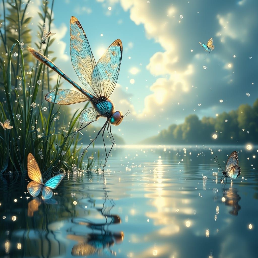 Summer magic and the pond