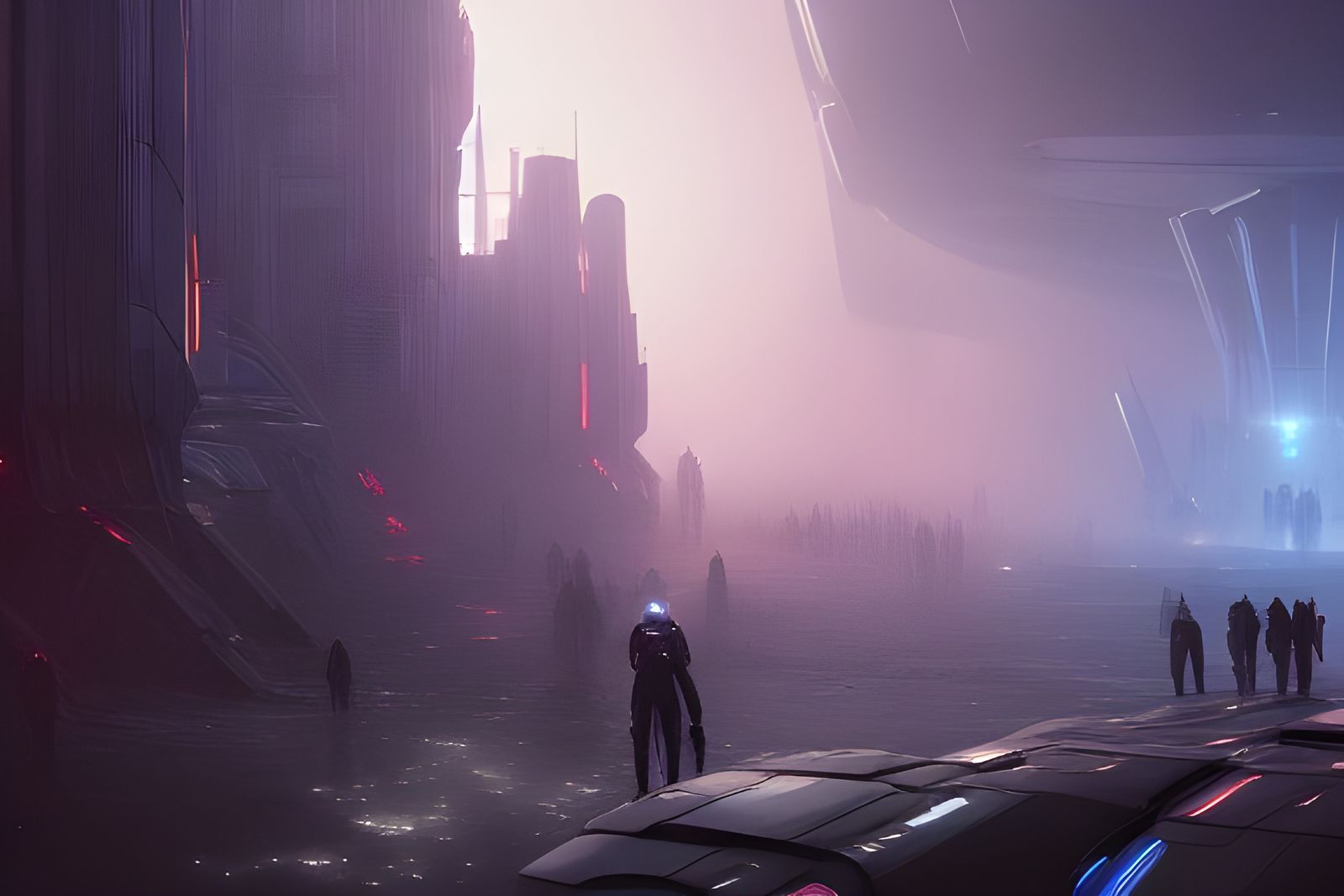 Futuristic City Street Concept Art in 8K