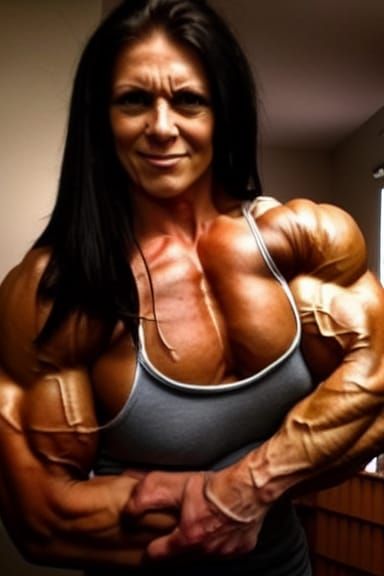 Extremely Muscular Finnish Female Bodybuilder