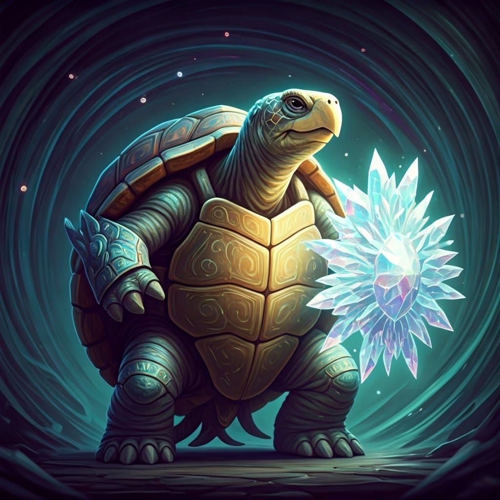 Turtle Warrior Stands Against Mystical Energies in Lush, Dre...