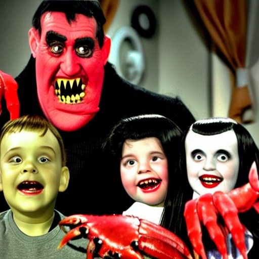 The Munsters with Lobster Claw Hands