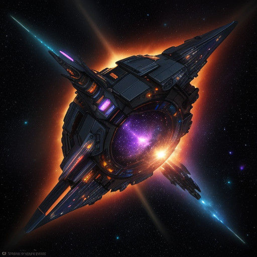 Ferengi Nagus Marauder Battlecruiser in Vibrant Space Opera...