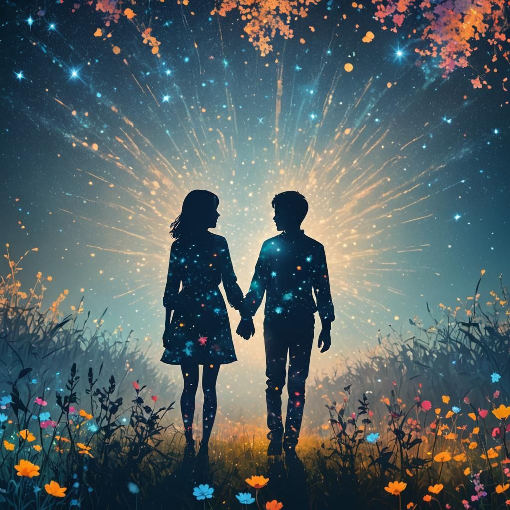 Silhouette Couple's Dream of Family