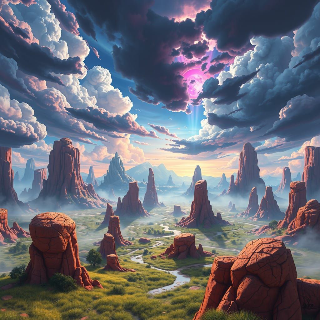 Epic Dragon Ball Z Concept Art in Unreal Engine Style