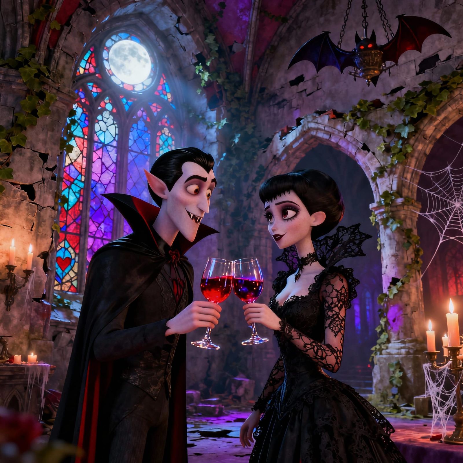 Disney Style Vampire Lovers Valentine's Day Castle