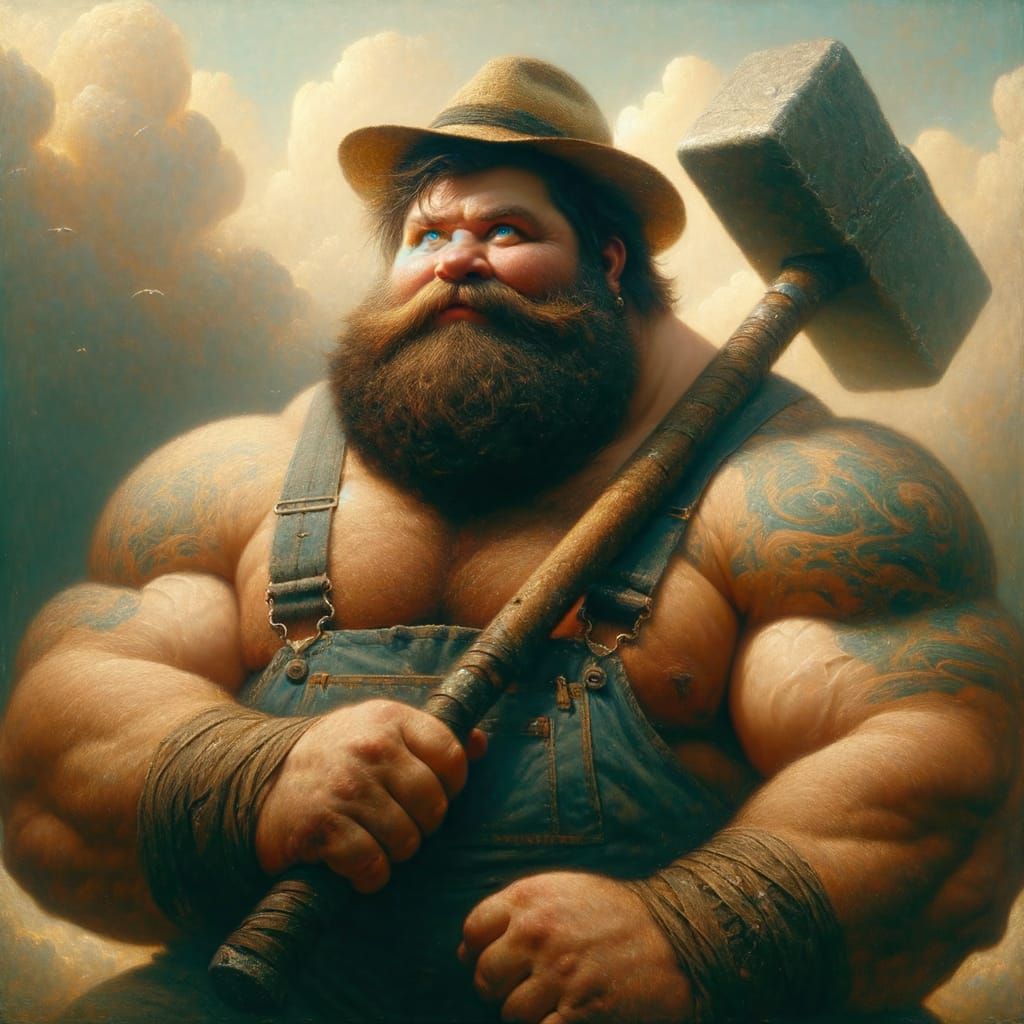 Happy Barbarian in Ethereal Mist