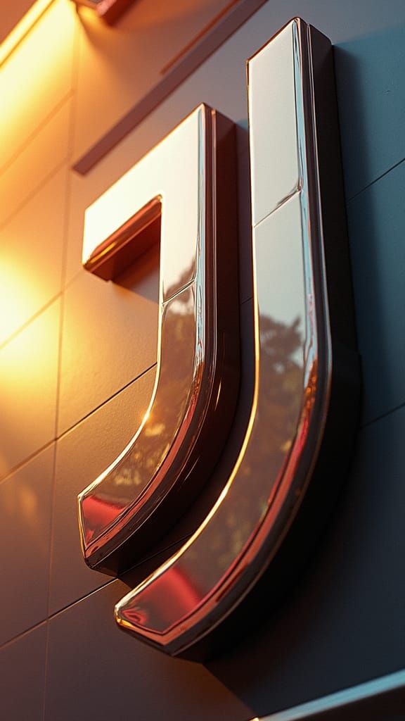 Futuristic Juventus Logo with Iridescent Background