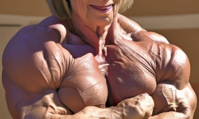 Muscular Grandma Bodybuilder with Ripped Physique