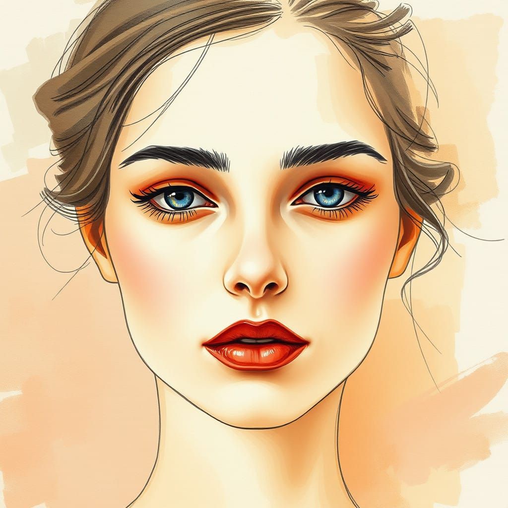 Woman in Whimsical Impressionist Oil Painting