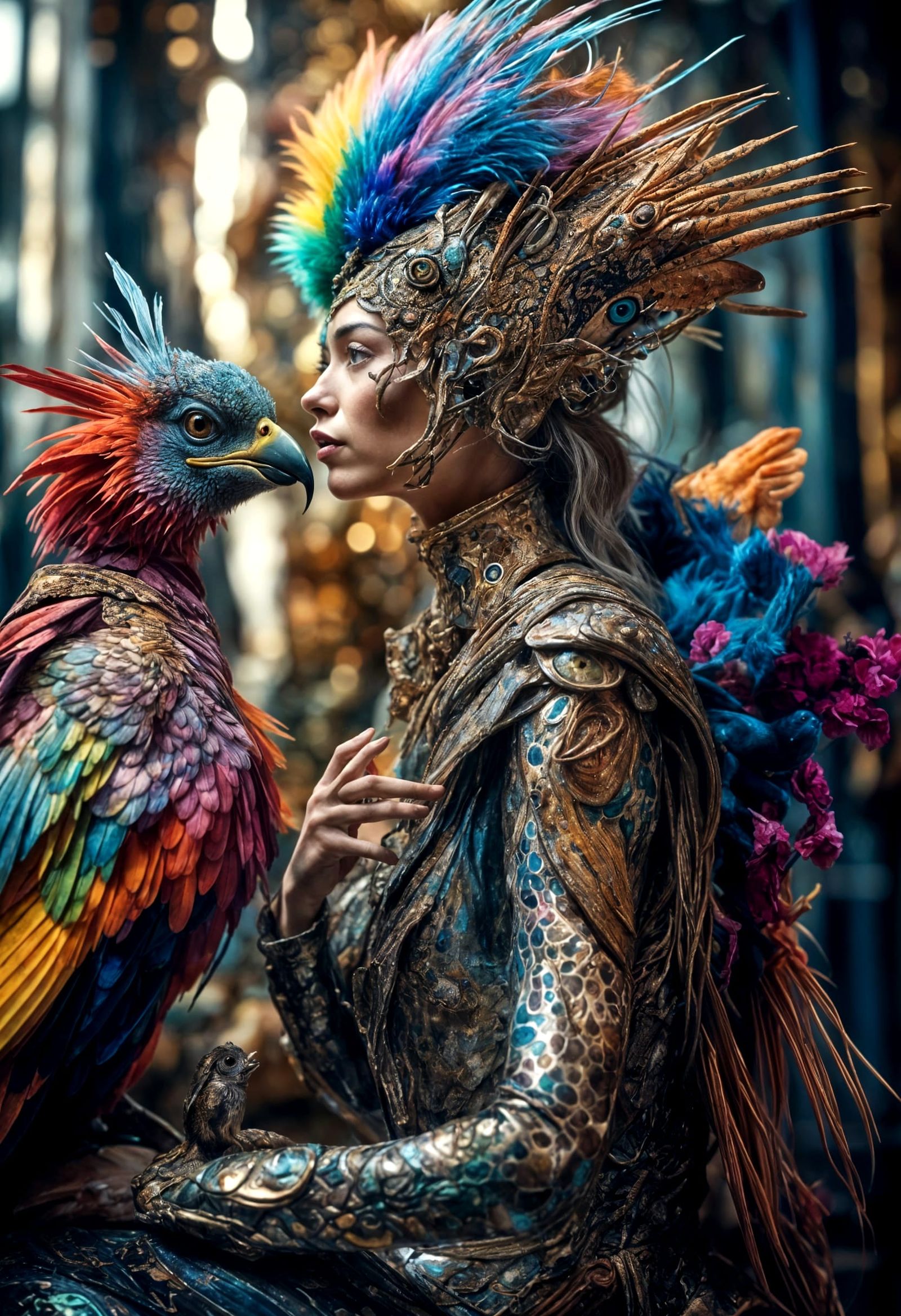 Surreal Exotic Aliens in Hyperrealistic Bizarre Art