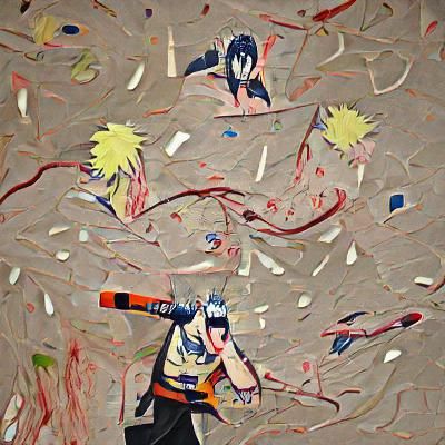 Dynamic Action Painting Portrait