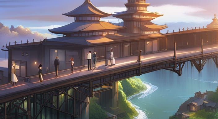 Ghibli-esque Anime Key Visual in Deep Color