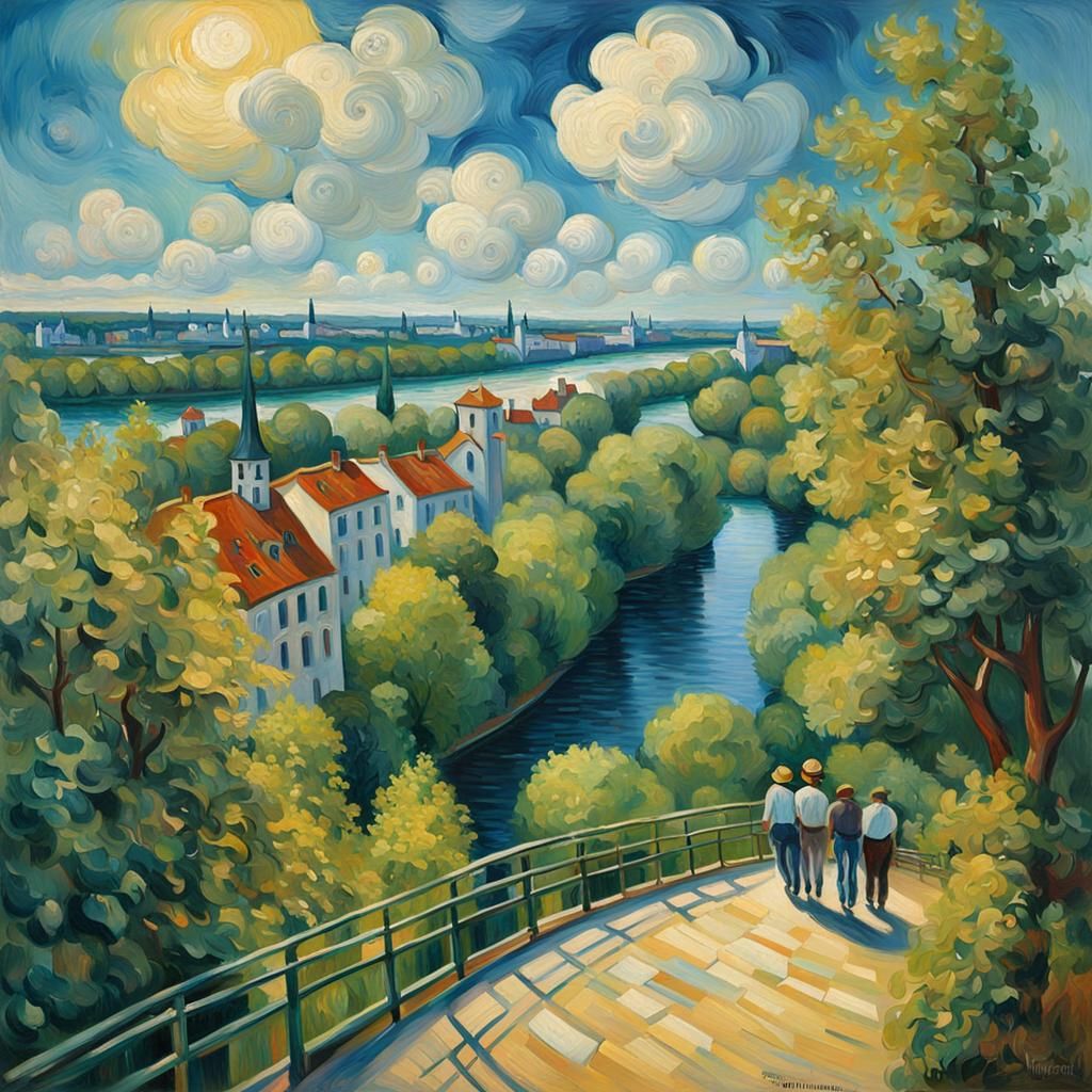 Idyllic Moulin de Blute-Fin in Post-Impressionist Style