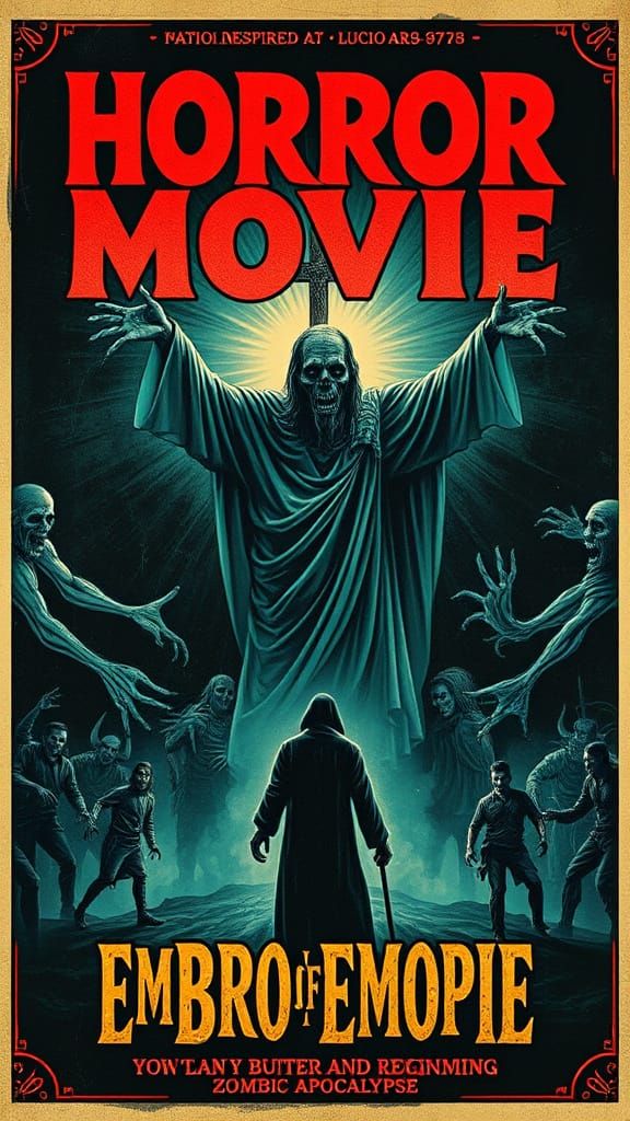 Giallo Horror Movie Poster: Zombie Apocalypse Resurrection