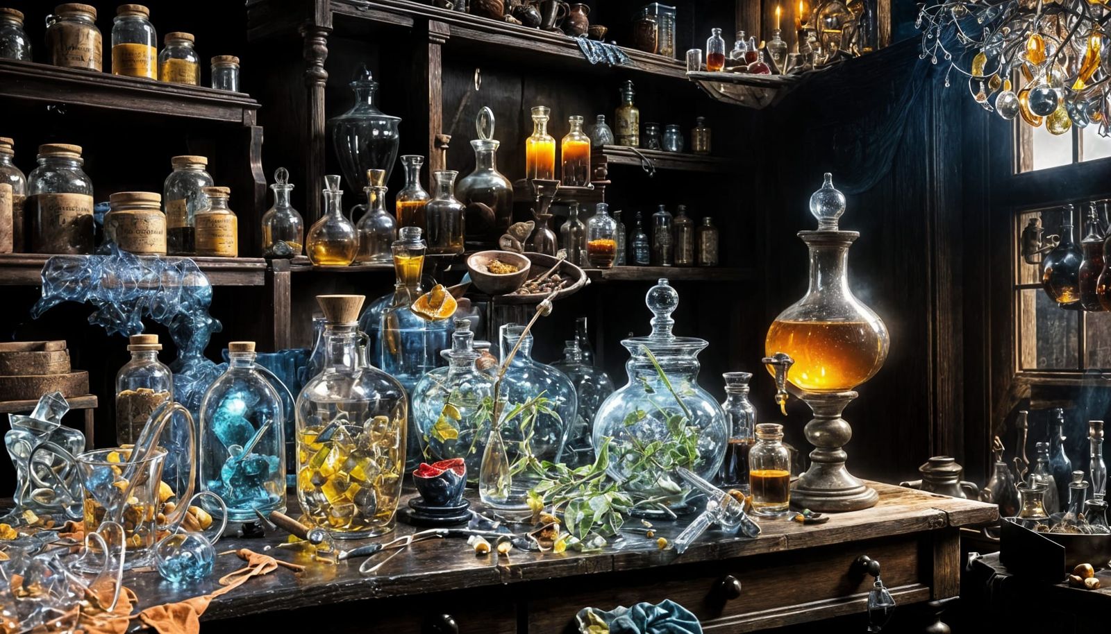 Poisonous Potions in Dramatic Still Life