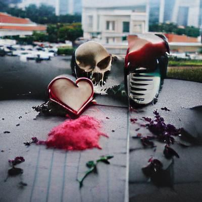 Fatal Love: Poisoned Heart in Gothic Art Style