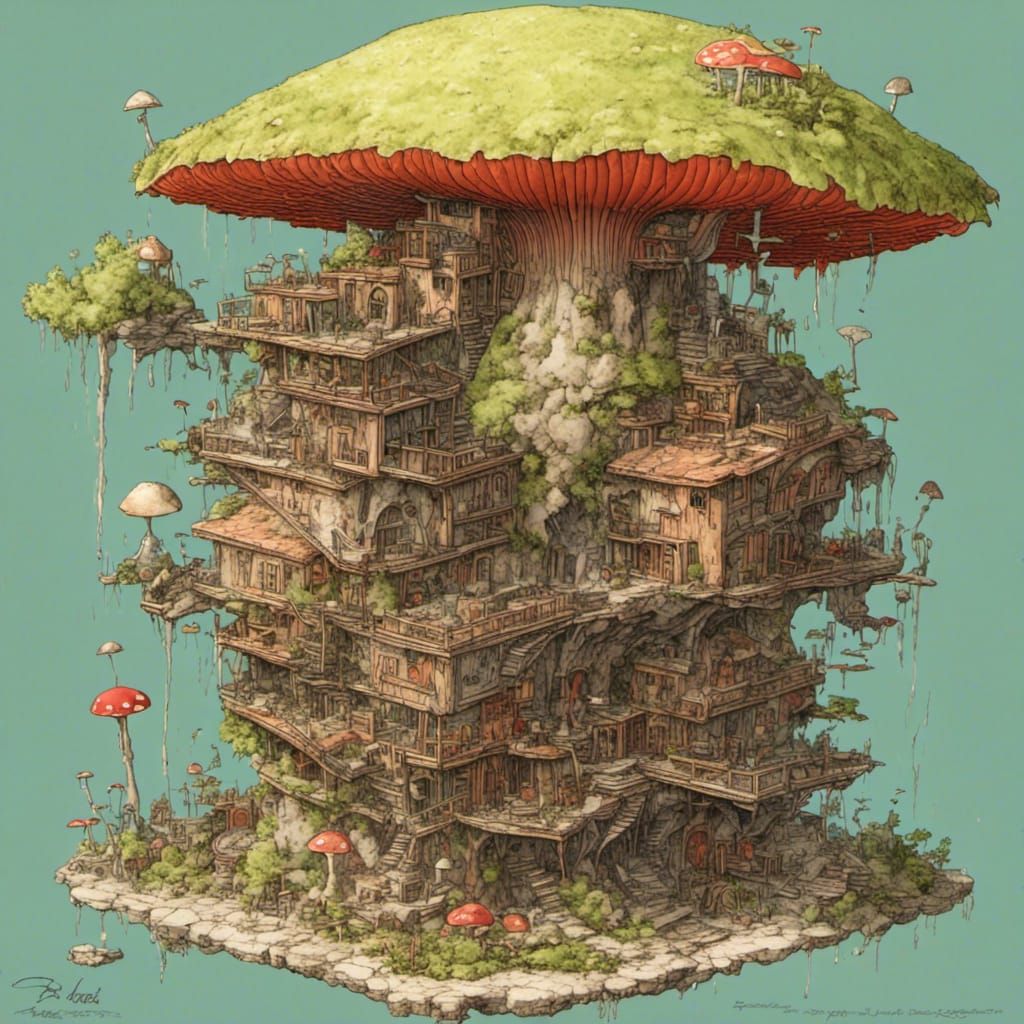 condo complex under the mushroom