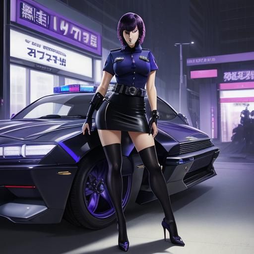 Motoko Kusanagi Inspired Anime Police Officer