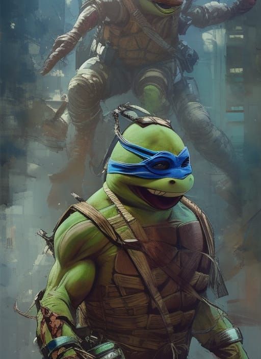 Teenage Mutant Ninja Turtles: Hyperdetailed Digital Illustra...