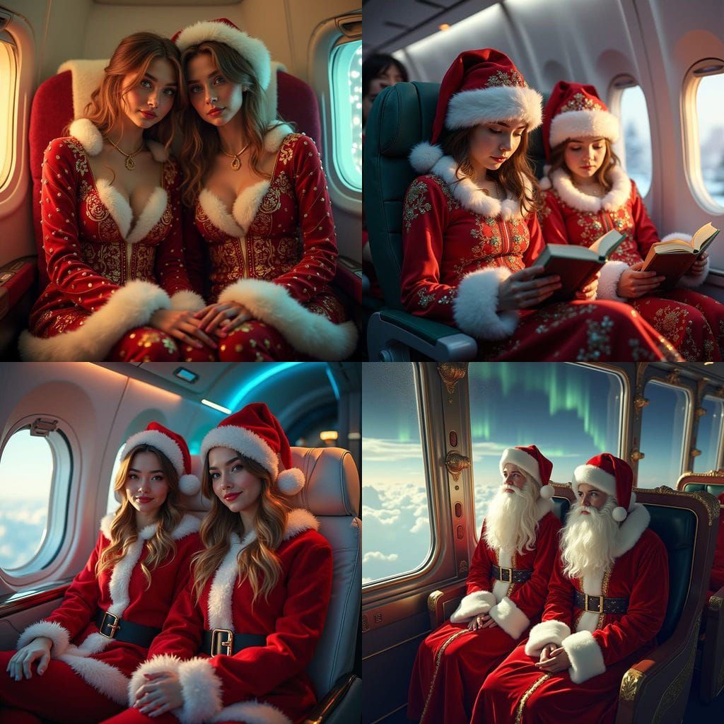 Santa Sisters Soar Through the Skies in a Fantastical Holida...