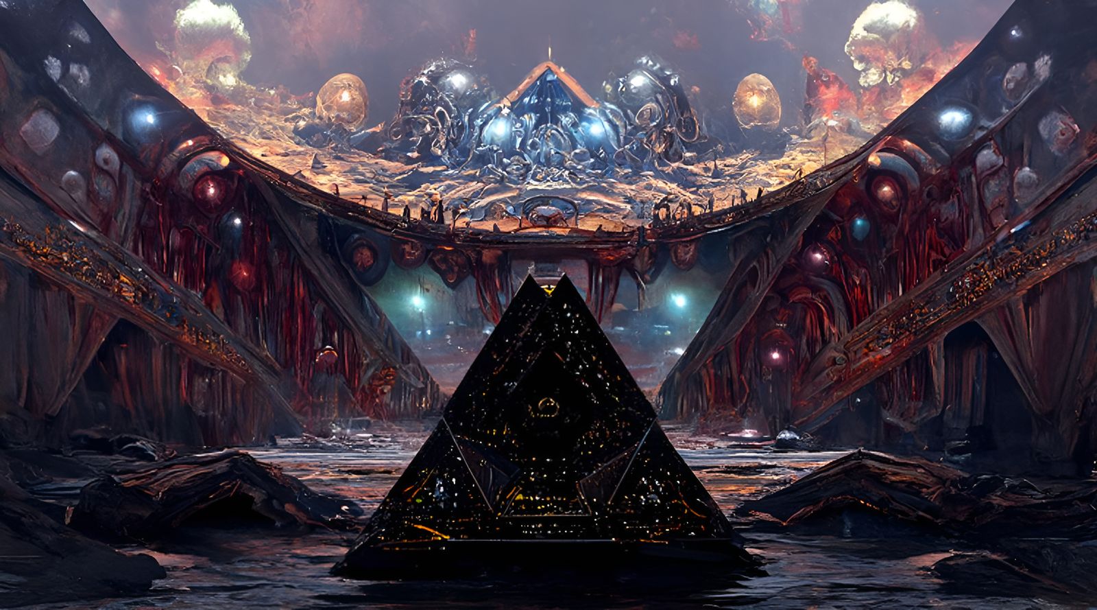 Quantum Pyramid: Hyperdetailed Digital Art