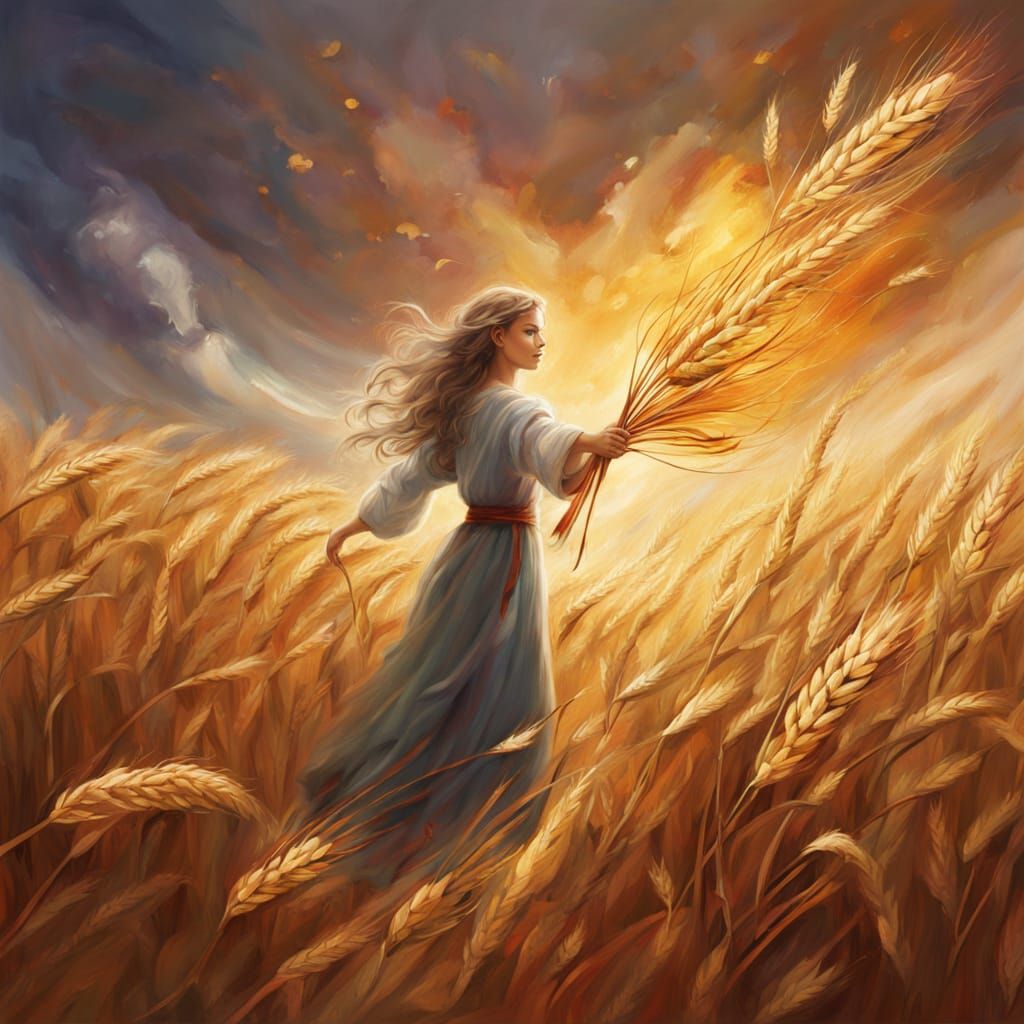 Celestial Being of Leaves and Stardust Descends into Luminou...