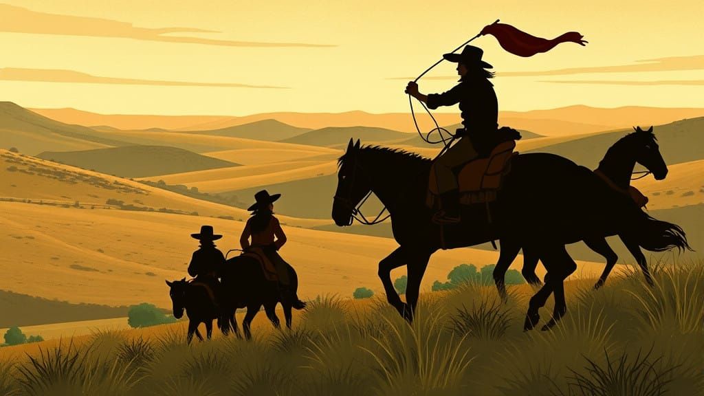 Argentine Gaucho Rebellion in Hand-Drawn Animation Style