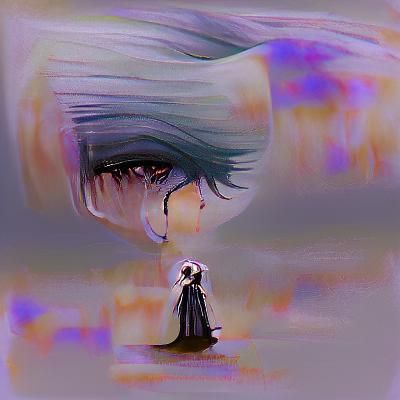 Evocative Image of Profound Grief and Solitude