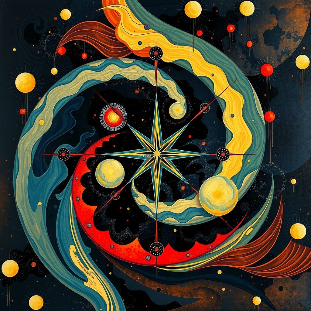Fractal Star Maelstrom in Avant-Garde Style