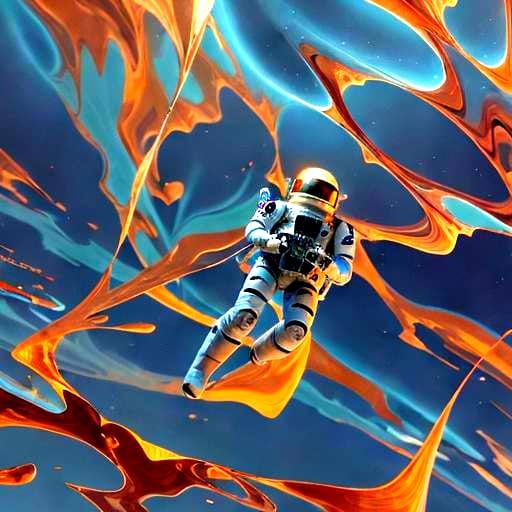 Astronaut on Empty Planet in Digital Art