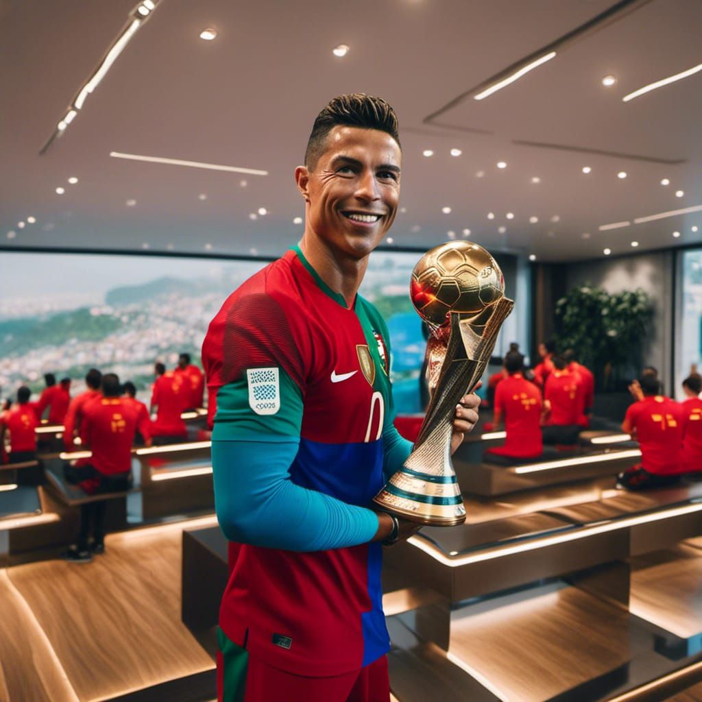 Cristiano Ronaldo Celebrates World Cup Win
