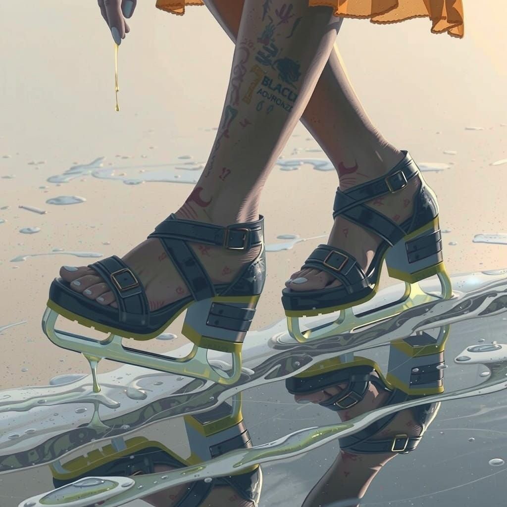 Dreamlike Woman Trapped in Gluey Nightmare