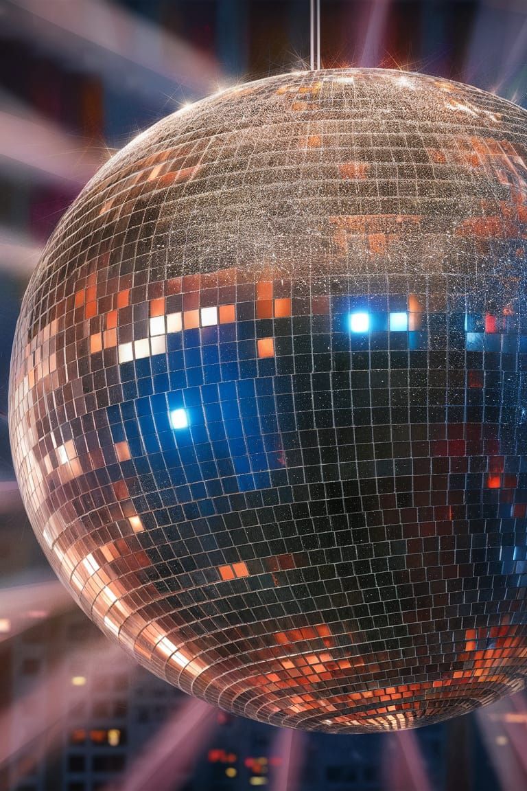 Dazzling Disco Ball in Hyperrealistic 3D Rendering