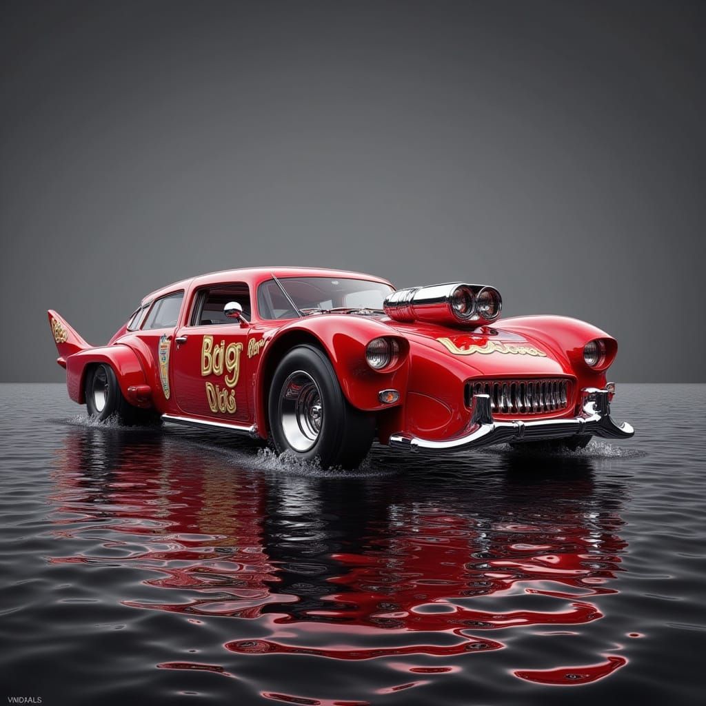Vintage Dragster Revival in Red, Classic Dog Livery, and Ret...