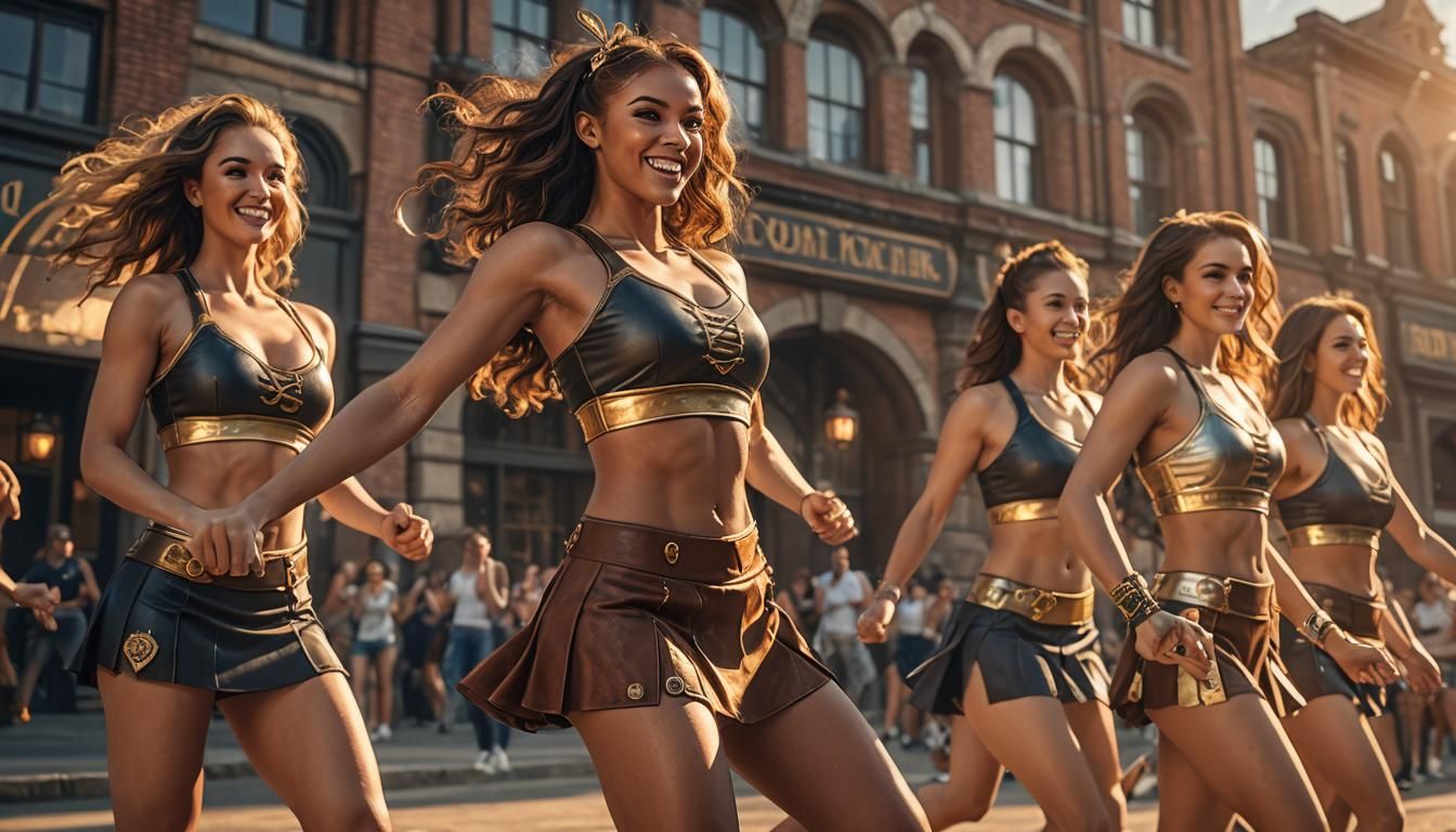 Steampunk cheerleader