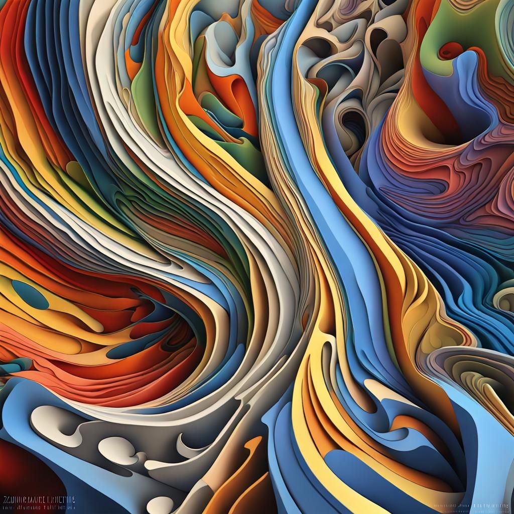 Maximalist Impasto with Dynamic Lighting and Depth