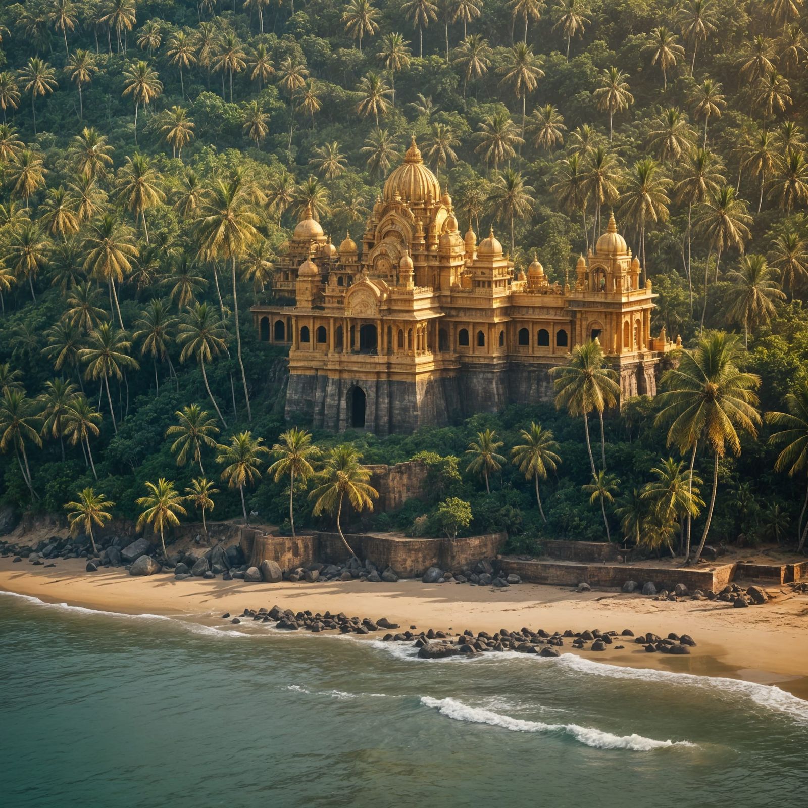 Surreal Dravidian Palace City on a Secluded Lanka Island