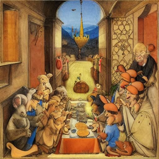 Mice Celebrate Hanukkah, Animated Painting Style