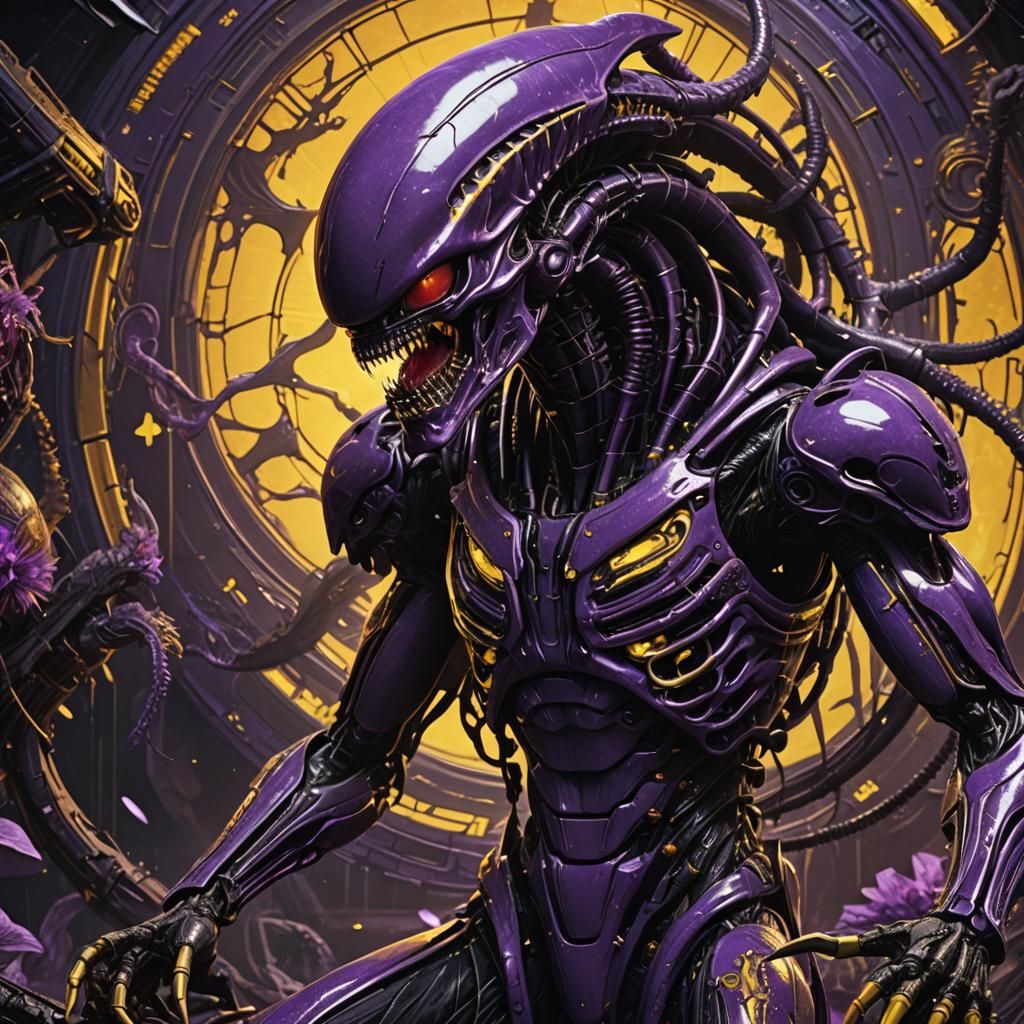 Xenomorph in Dark Fantasy Style with Jarvis Effect