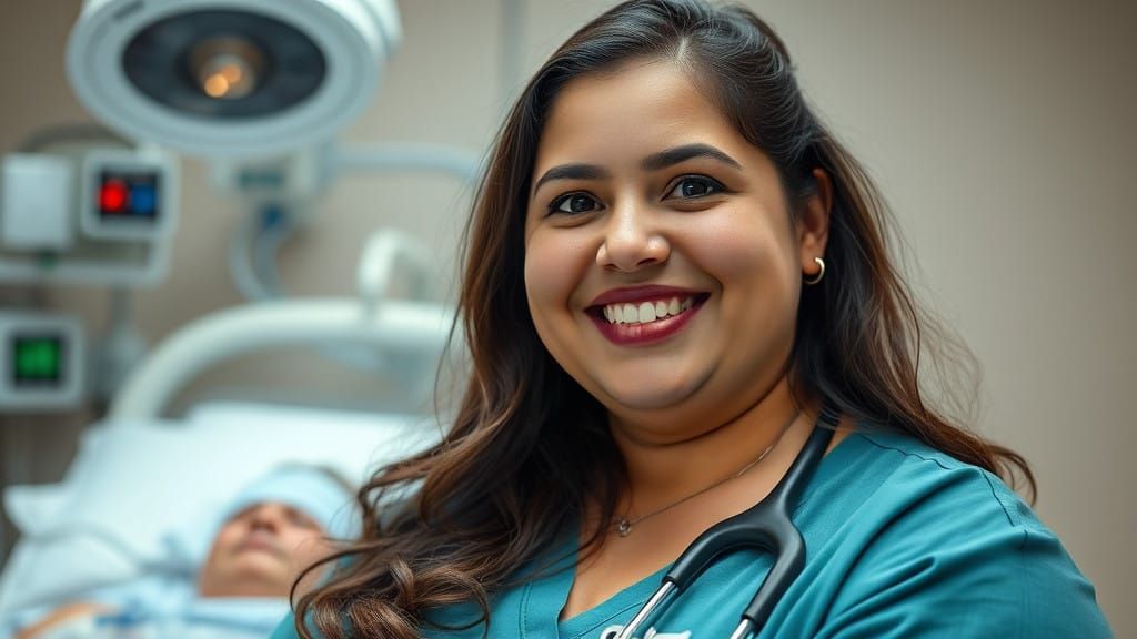 Nurse's Compassionate Care in Hyperrealistic Detail