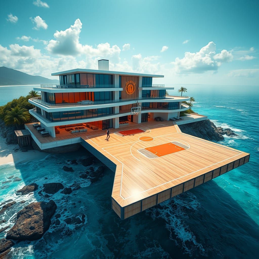 Sleek Modern Mansion Defies Gravity on Turquoise Beach